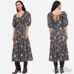 Sea New York Lucinda Seersucker Puff Sleeve Smocked Dress